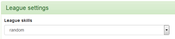 league settings